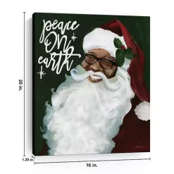 Peace On Earth Santa Canvas Art Print