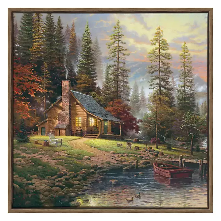 Peaceful Retreat Framed Canvas Art Print