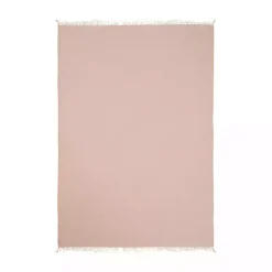 Peach Crinkled Cotton Fringe Throw