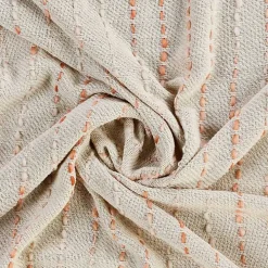 Peach Shimmer Stripe Woven Throw
