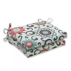 Peachtini Pom Pom Play Seat Cushions, Set of 2
