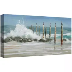 Perched By The Sea Canvas Art Print