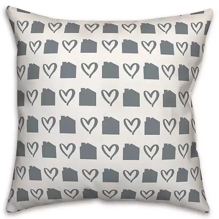 Personalized Blue Home Sweet Home Outdoor Pillow
