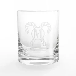 Personalized Candy Cane Whiskey Glasses, Set of 2