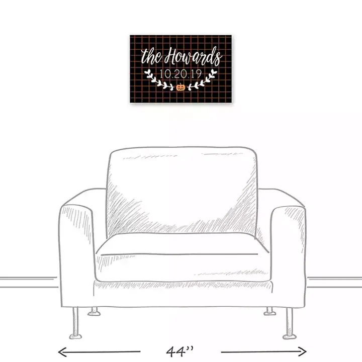 Personalized Checkered Halloween Wall Plaque