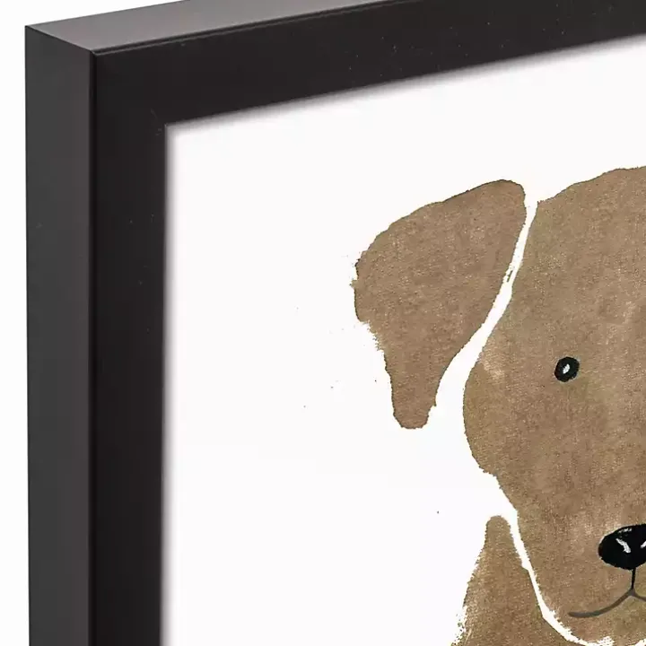 Personalized Chocolate Labrador Canvas Wall Plaque
