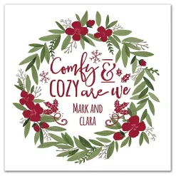 Personalized Comfy & Cozy Are We Wall Plaque
