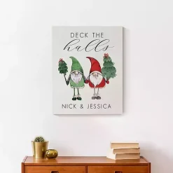 Personalized Deck the Halls Gnome Wall Plaque