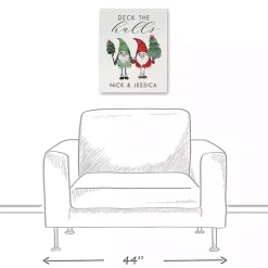 Personalized Deck the Halls Gnome Wall Plaque