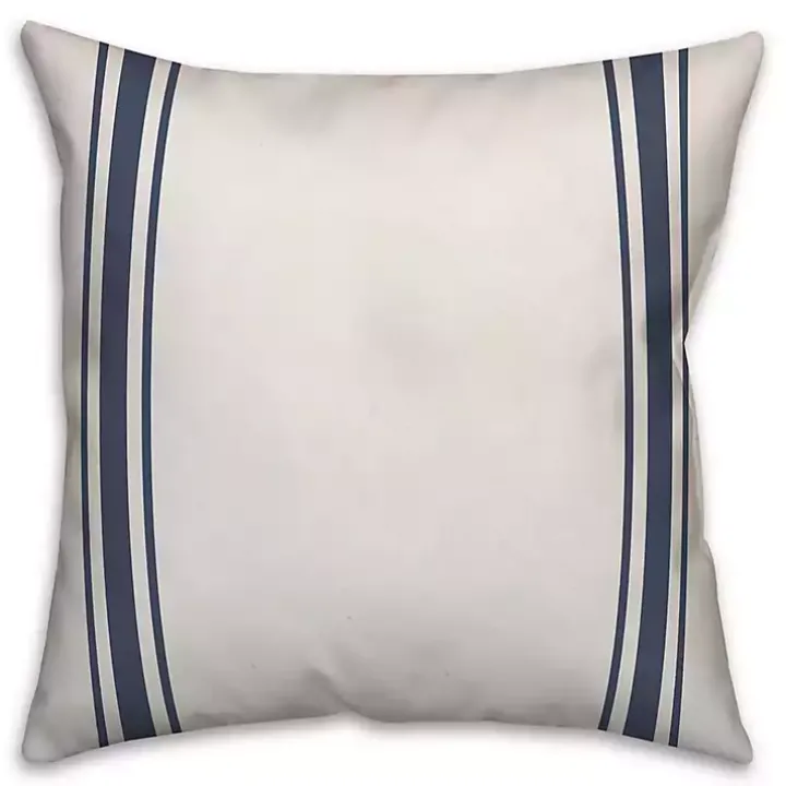 Personalized Farmhouse Stripe Monogram Pillow