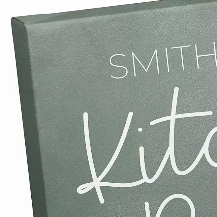 Personalized Kitchen Rules Canvas Wall Plaque