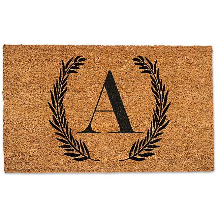 Personalized Monogram Laurel Doormat