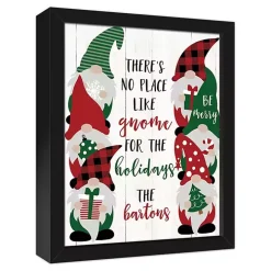 Personalized No Place Like Gnome Canvas Plaque