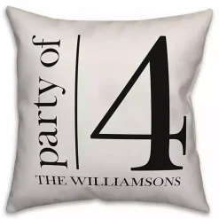 Personalized Party of Four Pillow