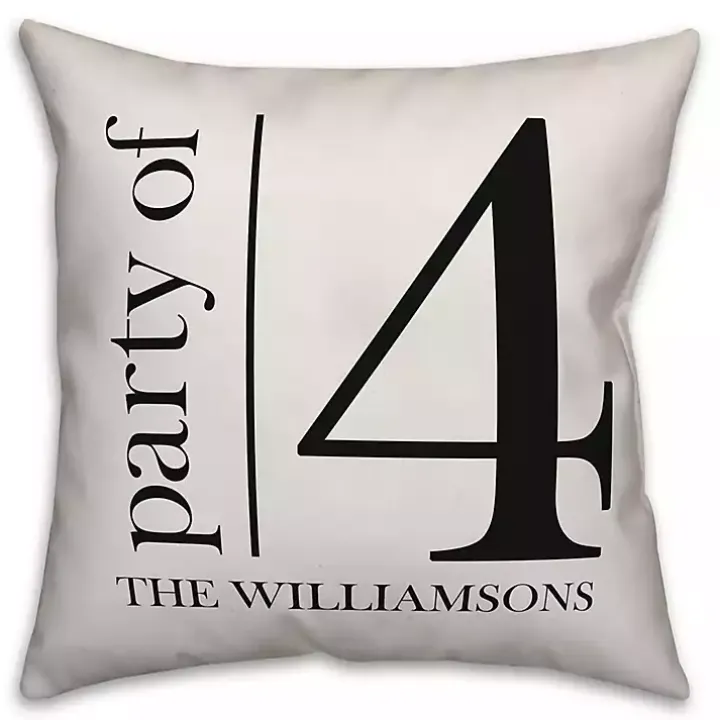 Personalized Party of Four Pillow