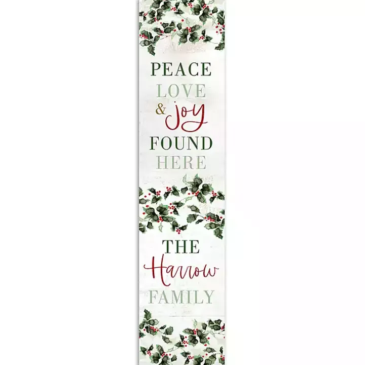 Personalized Peace Love & Joy Porch Board