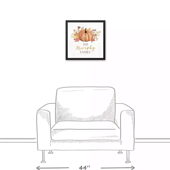 Personalized Pumpkin Monogram Canvas Art Print