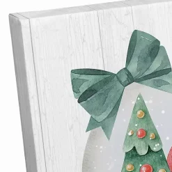 Personalized Santa Snowglobe Canvas Art Print