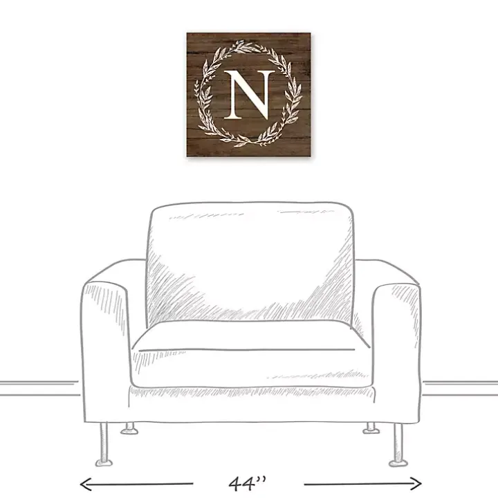 Personalized Shiplap Wreath Canvas Wall Plaque
