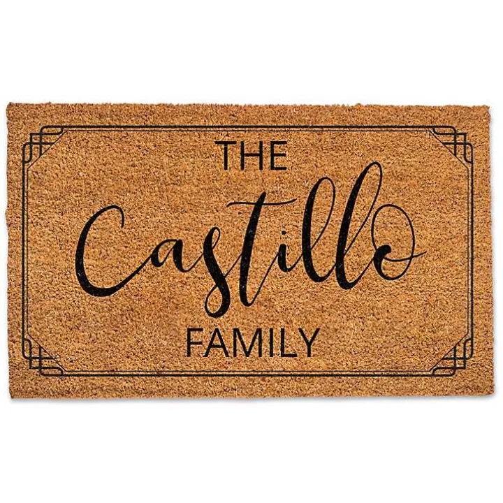 Personalized Simple Boarder Coir Doormat