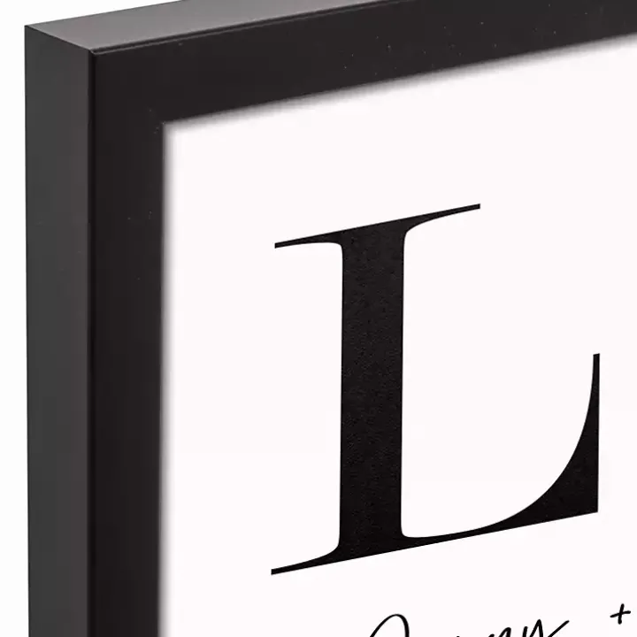 Personalized Simple Love Framed Canvas Wall Plaque