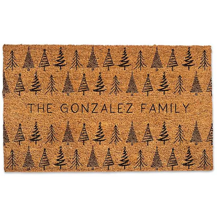 Personalized Tree Doodle Doormat