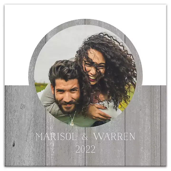 Personalized Two Tone Charcoal Plank Wall Plaque