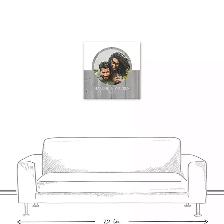 Personalized Two Tone Charcoal Plank Wall Plaque
