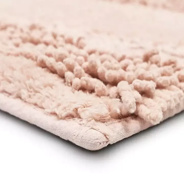 Petal Blush Asymmetrical Cotton Bath Mat, 34 in.