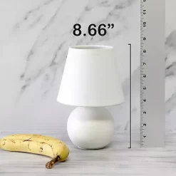 Petite Off White Orb Ceramic Table Lamp