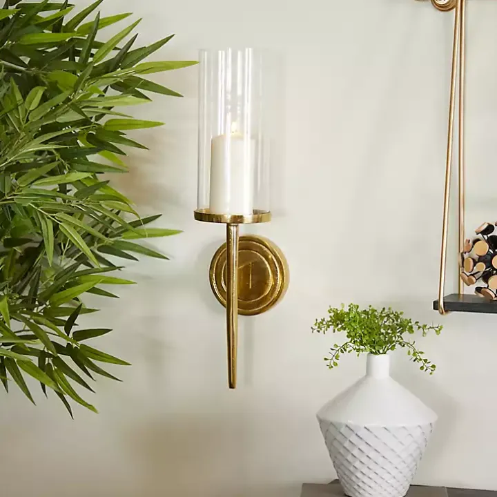 Pierre Polished Gold Stem Sconce