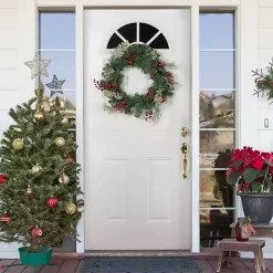 Pine and Berry Christmas Wreath, 24 in.