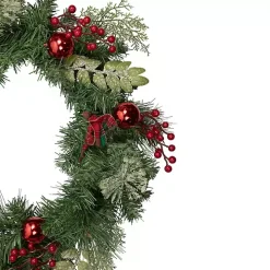 Pine and Berry Christmas Wreath, 24 in.