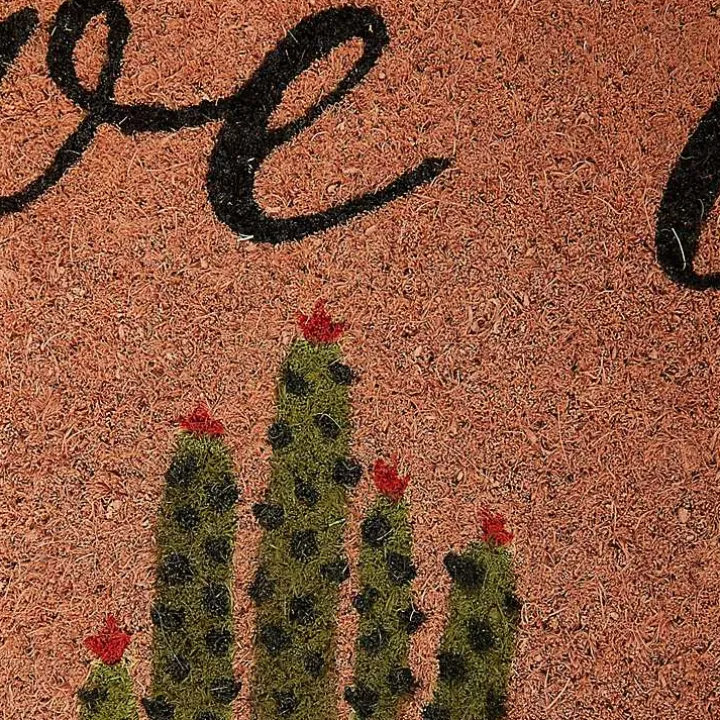 Pink Aloe There Coir Doormat