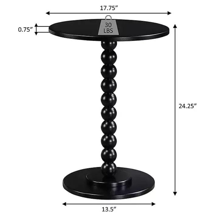 Pink Beaded Spindle Accent Table