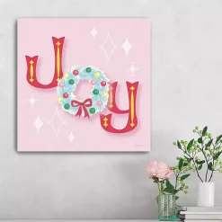 Pink Joy Wreath Canvas Print