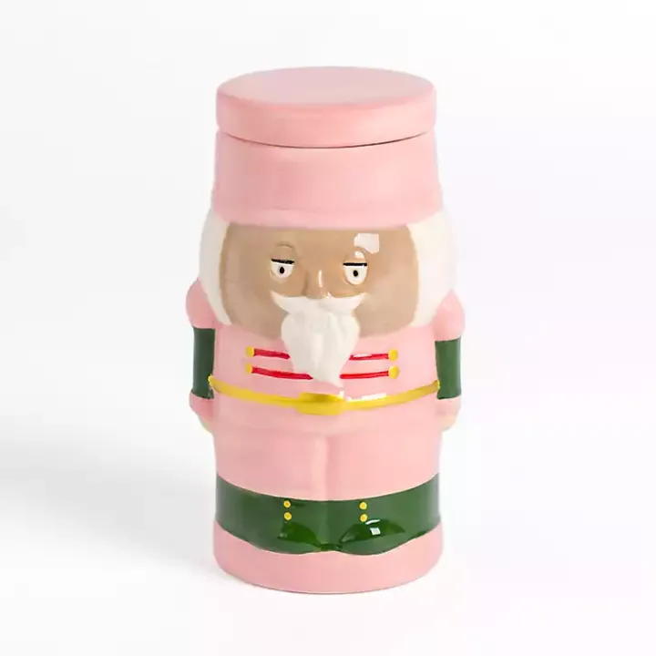 Pink Nutcracker Sugared Cinnamon Jar Candle