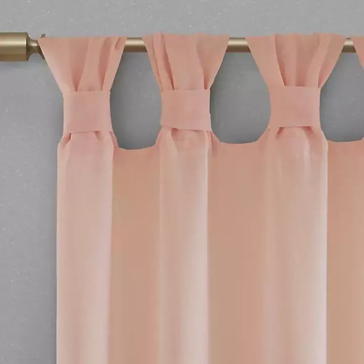 Pink Rosette Tab Top Curtain Panel, 95 in.