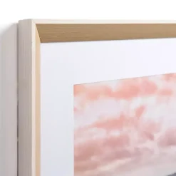 Pink Sky Beach Framed Art Print