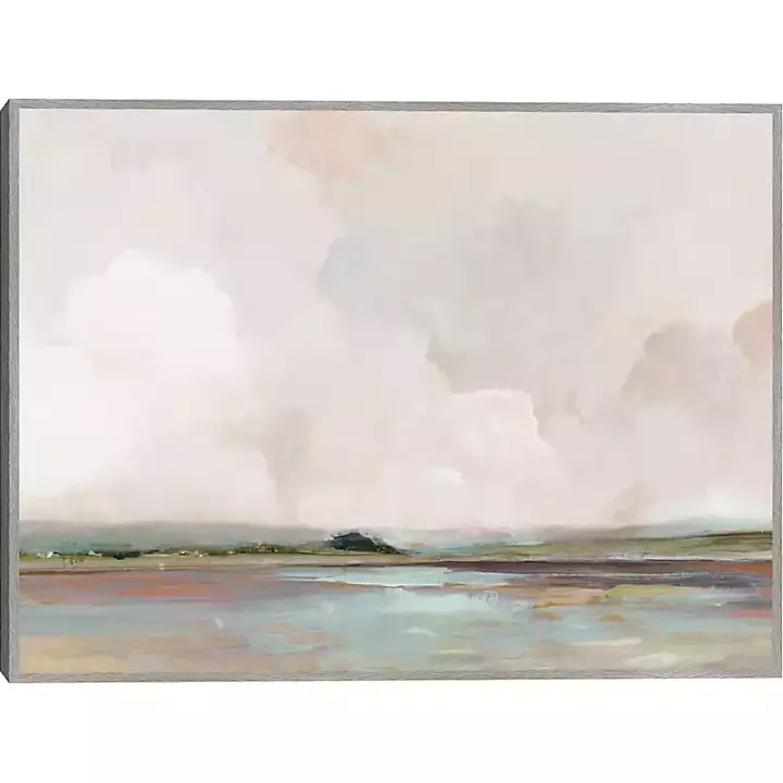 Pink Sunrise Framed Canvas Art Print