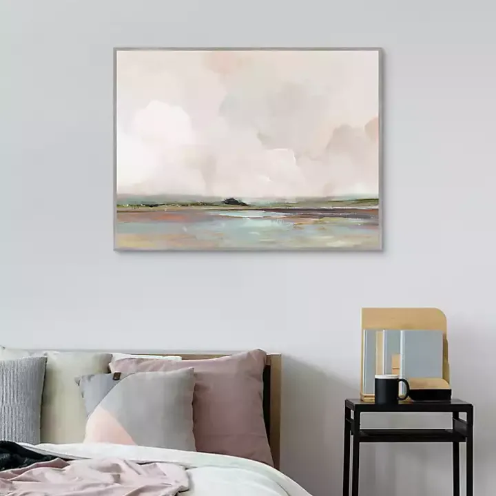 Pink Sunrise Framed Canvas Art Print