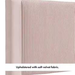 Pink Upholstered Dalia Queen Platform Bed