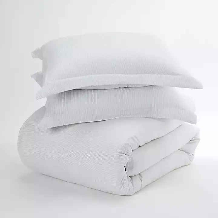 Pinstriped 3-pc. King Duvet Cover Set