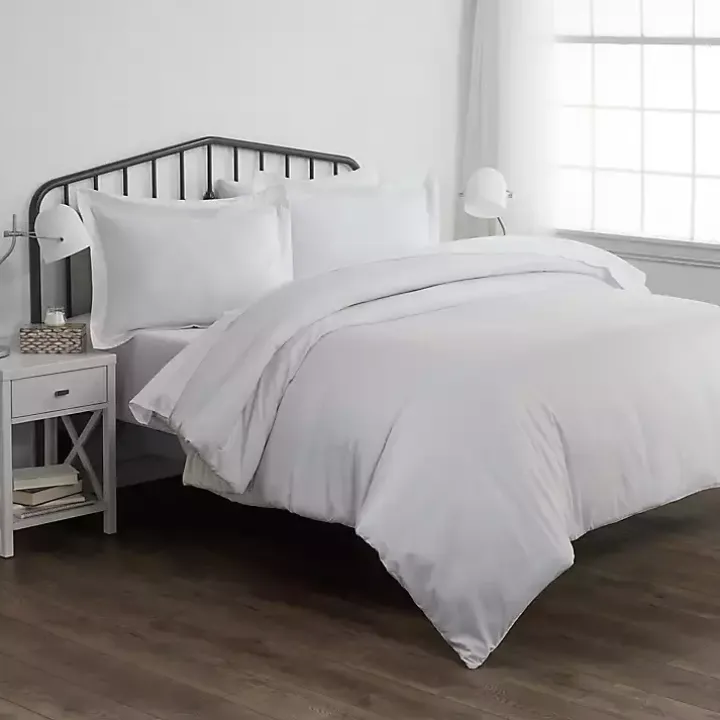 Pinstriped 3-pc. Twin Duvet Cover Set