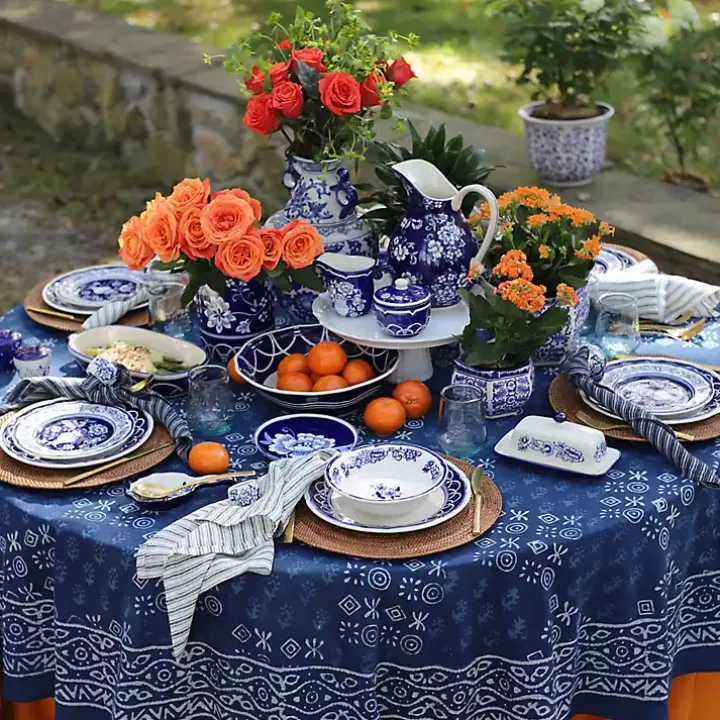 Pip Vintage Blue Floral Serving Bowl