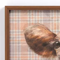 Plaid Cow Close-Up Framed Art Print
