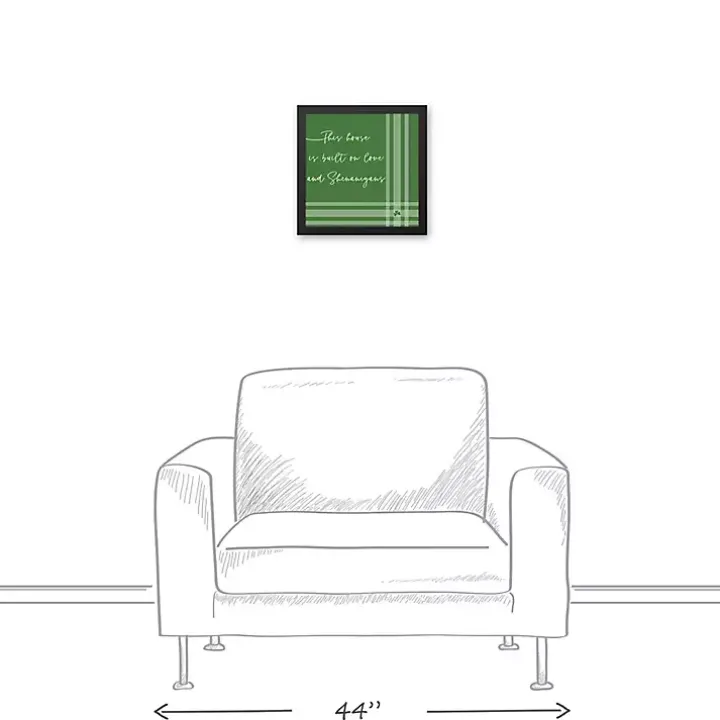 Plaid Love & Shenanigans Framed Canvas Wall Art