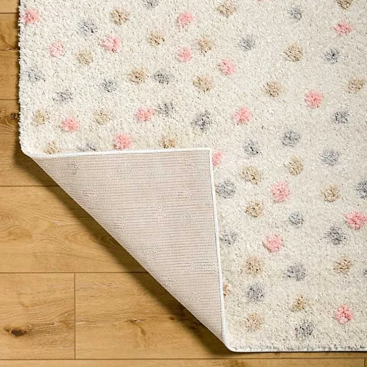 Plush Multicolor Dotted Area Rug, 5x7