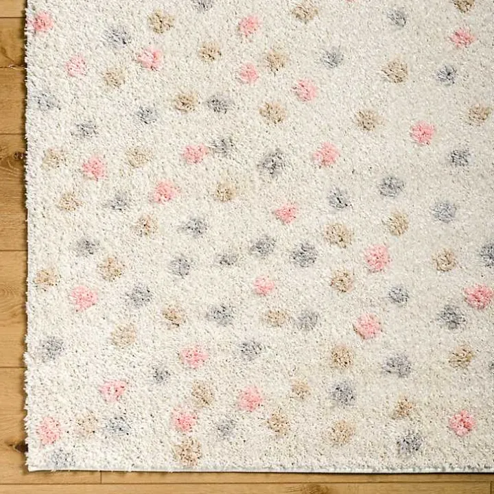 Plush Multicolor Dotted Area Rug, 6x9