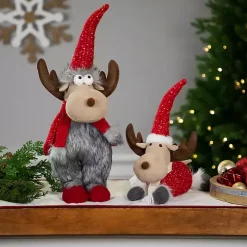 Plush Standing Moose Decoration